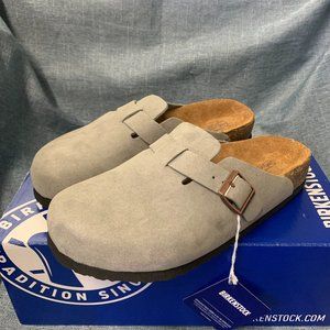 Birkenstock Boston Suede Leather Clogs Sandals